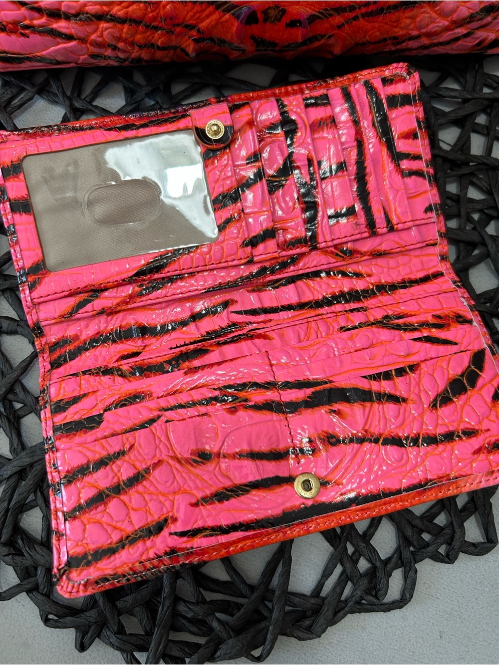 Brahmin Duxbury Pink Feline Ombre & Ady Wallet - Picture 11 of 13